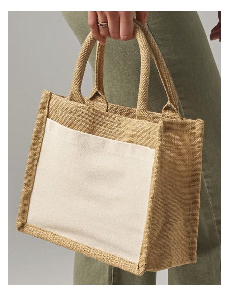 WES-W425-Cotton Pocket Jute Gift Bag 2